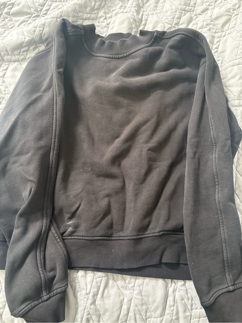 lululemon athletica Women's Black Crewneck Sweatshirt Jacket